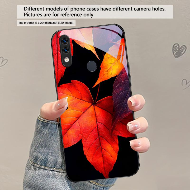 Small pebble flowers For Redmi Note 14 Pro+ 13 Pro 8 9 9S 12S 10 Pro 11 12 13C 14C A3 12 13 K60 Ultra Black Glass Phone Case