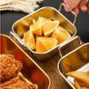 Square Korean Stainless Steel Plate With Handle Snack Plate Fried Food Trays  Food Storage