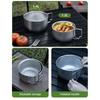 Titanium Alloy Camping Pot Foldable Portable Collapsible Soup Pot Backpacking Cooking Noodles Bowl Wilderness Survival
