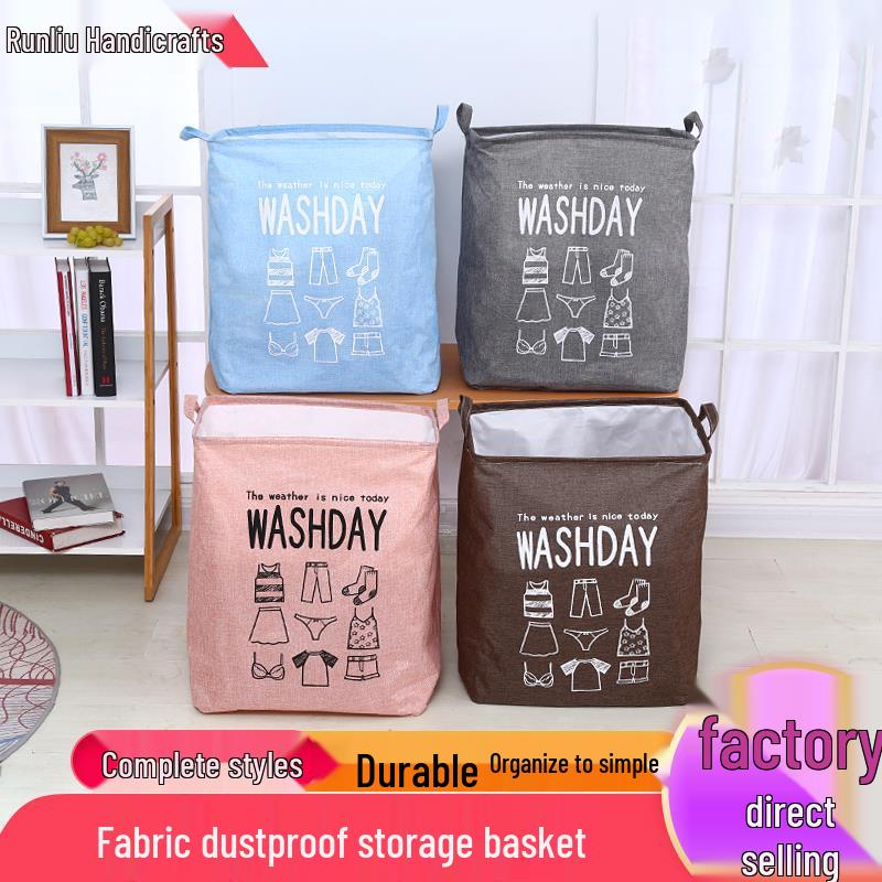 Foldable Jumbo Laundry Bag & Storage Basket with Drawstring for Clothes and Quilts