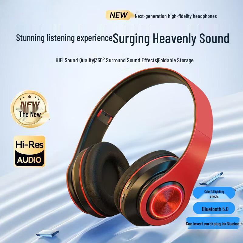 Bluetooth Headphones B39: High-Quality Sound, Luminous Design, Ideal for Music, Gaming, and HD Calls for Men and Women.