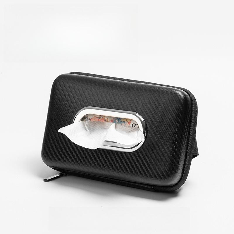 

Car Hanging Mounted Tissue Box With Creative Backrest Sun Visor Car Armrest Box Drawer Box Multifunctional Four color Tissue Bag