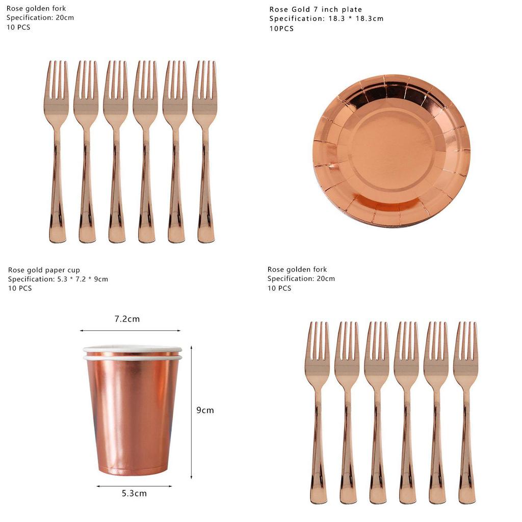 Luxurious Rose Gold Stamping Party Supply Decor To Elevate Any Wedding Or Birthday Event