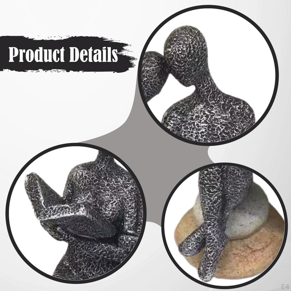 Lesendes Paar Statue Figur Desktop Einzigartiges Geschenk Büro Denker Figur Harz Kunst Skulptur für