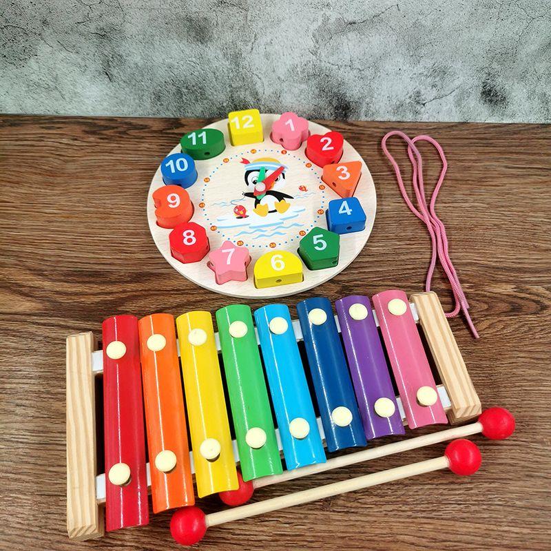 Intellectual Baby and Child Toys1-2-3One-Year-Old Boy and Girl One-Year-Old Baby Eight Tone Percussion Piano Music Enlightening Early