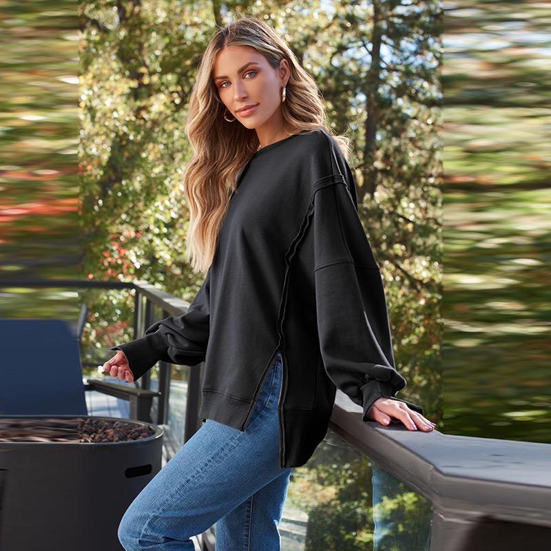 Womens Oversized Sweatshirts Hoodies Crewneck Shirts Fall Outfits Fashion Teen Girls Winter Clothes