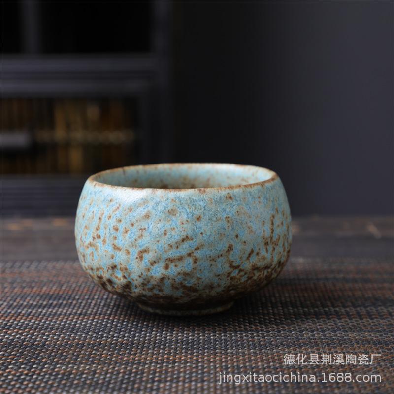 Ceramic Master Cup Kung Fu Teacup Retro Ceramic Cup Outdoor Camping Cup Household Coarse Pottery Tea Cup