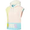 Florida Summer Color Block Casual Drawstring Hooded Vest Women Vests Light-Pink 534006-27