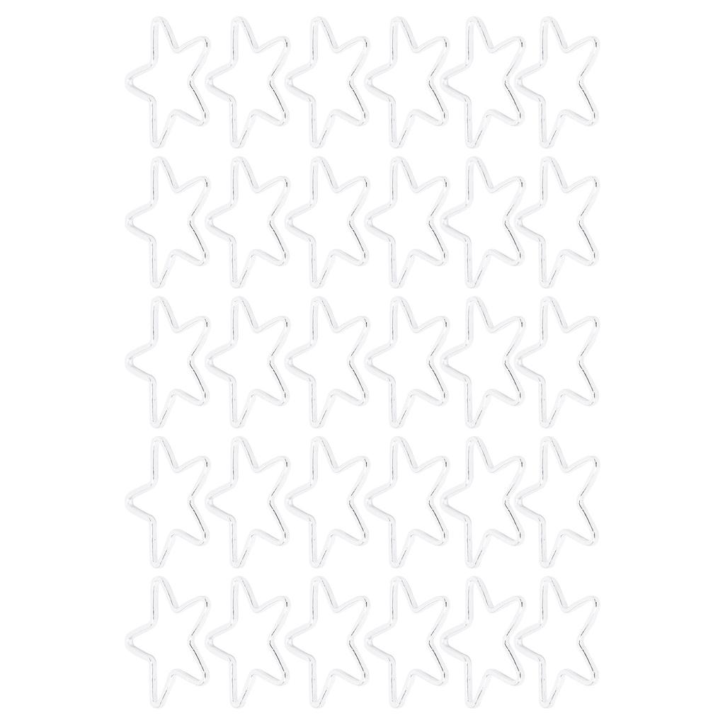 30 Stück Hohlrahmen-Anhänger Kupfer Schmuckzubehör für DIY Basteln Ohrring Halskette Herstellung Silber Stern