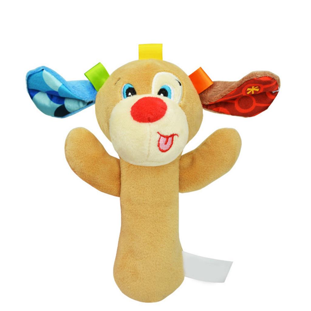 Baby Newborn Plush Doll Animal Hand Crank Hand Stick Baby Toy