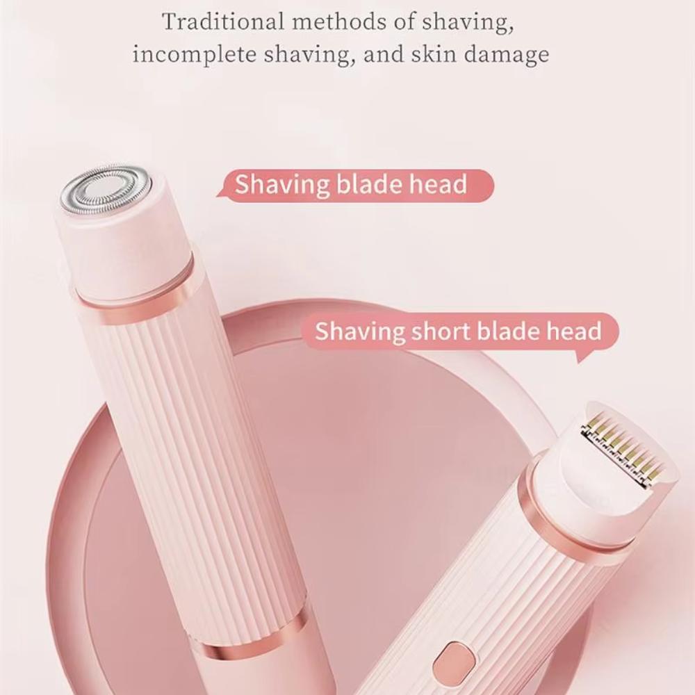 Beard Shaver for Women Bikini Underarm Female Trimmer Waterproof Hair Removal Epilator Electric Shaver 2 In 1 Lady Facial Razor