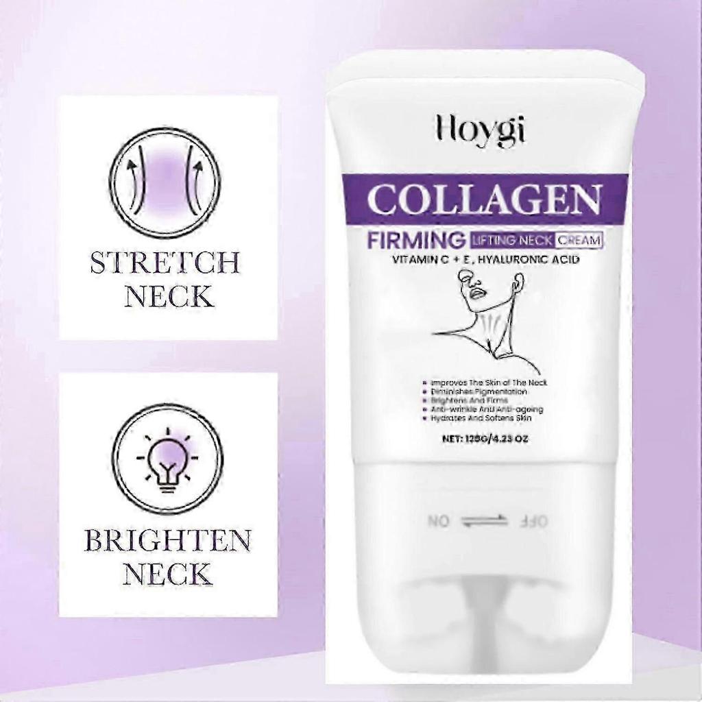 Collagen Firming Lifting Neck Cream, Neck Collagen Cream - Reduces Neck Wrinkles, Collagen Tighten and Lift Roller Neck Cream, Anti-Aging Moisturizer