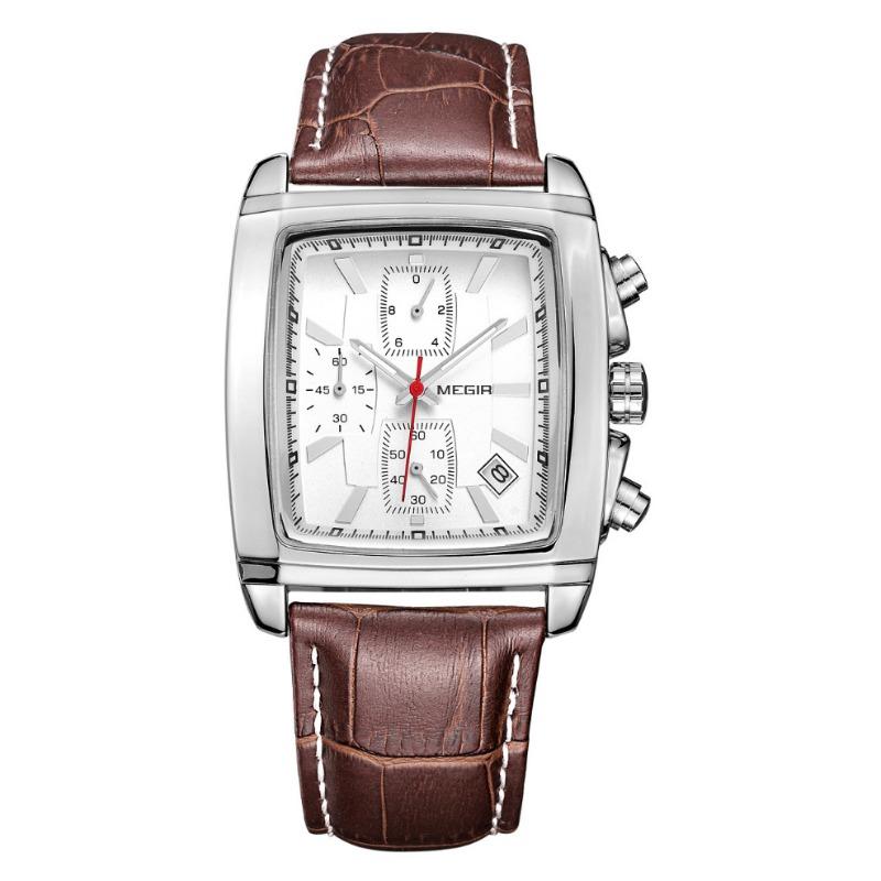 Meigel men s watch, six-pin men s watch, genuine leather sports watch G