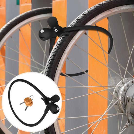 Zámek na kolo s klíči Roztomilý suchar Psí lankový zámek proti krádeži Silikonový zámek na kolo pro dveře cyklistické helmy na skateboard