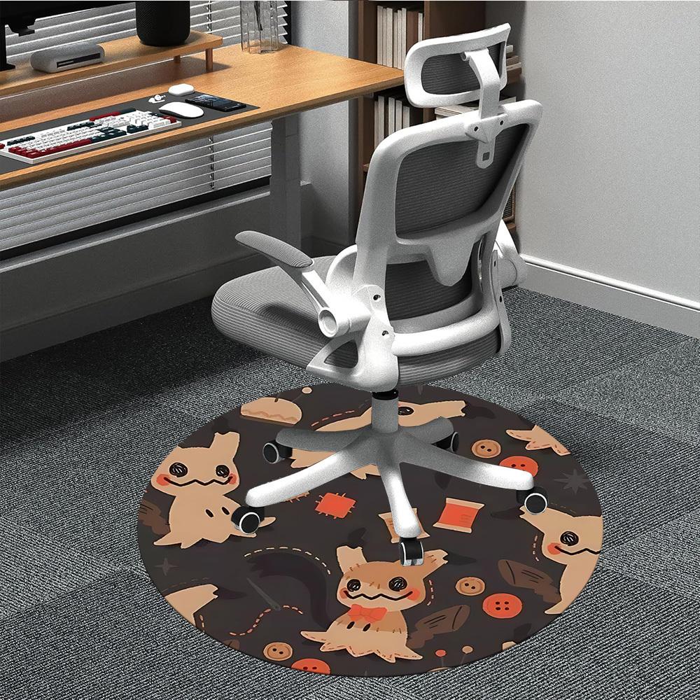 1pc Ghostly Sewing Office Round Area Rug, Indoor Mat Suitable For Office, Under Office Chairs Bedroom Living Room Home Decor, Room Deco