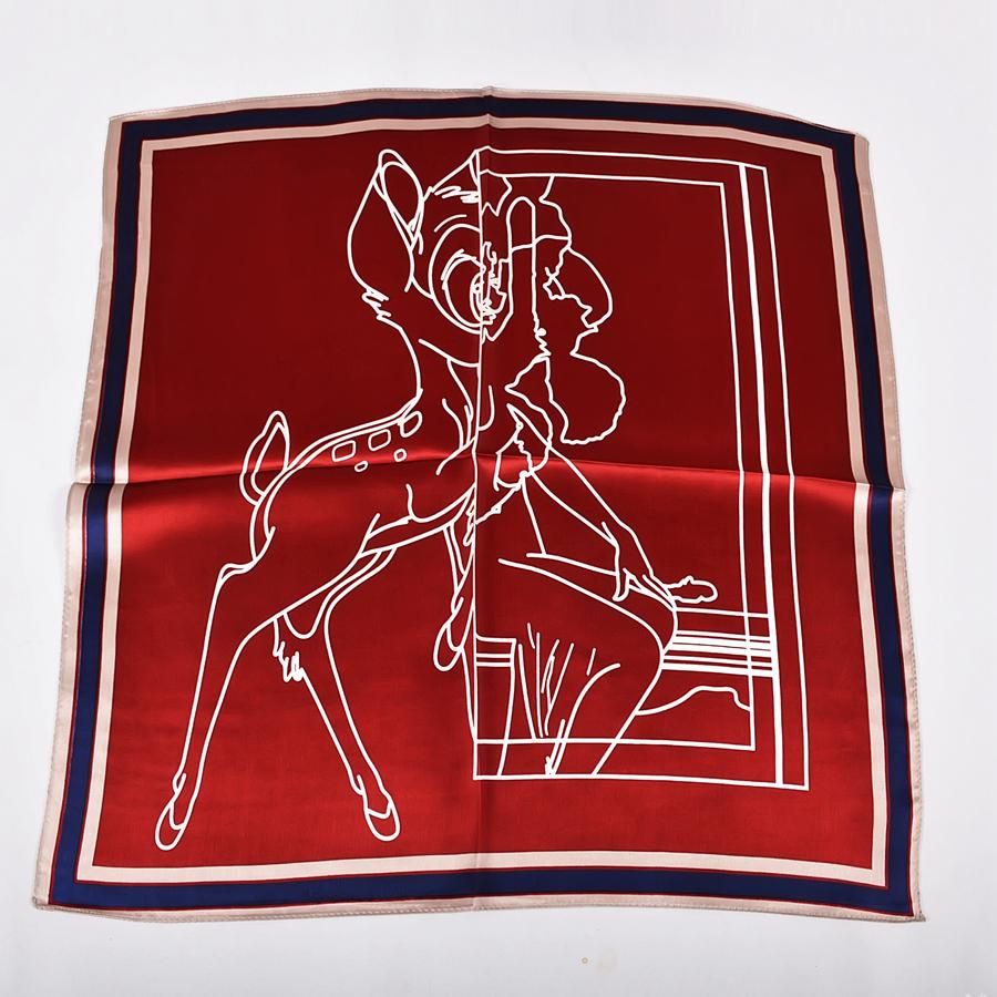 

Europe America Style 100% Silk Small Square Scarf Printed Fashion White Round Dot Chain Silk Satin Scarf Female Pure Silk Scarf