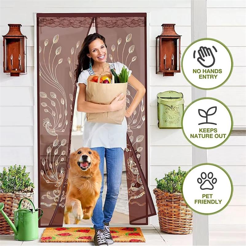 Portable Summer Mosquito-Proof Door Curtain Magnetic Screen Door Punch-Free Partition Door Curtain Mosquito-Proof