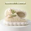 Butterfly cotton slippers women's autumn and winter new indoor home thick-bottomed plush confinement slippers women