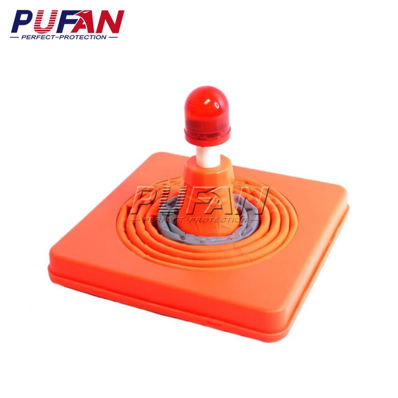 Pufan Portable Folding Warning Traffic Cone with LED Light