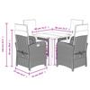 5 Piece Garden Dining Set with Cushions Beige Poly Rattan