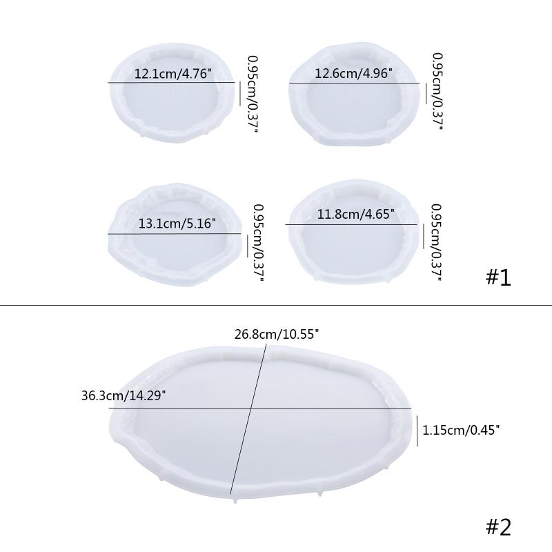 Resin Silicone Coaster Molds for Resin,Geode Coaster Molds for Resin Casting,Epoxy Resin Molds for Tray Coasters Making