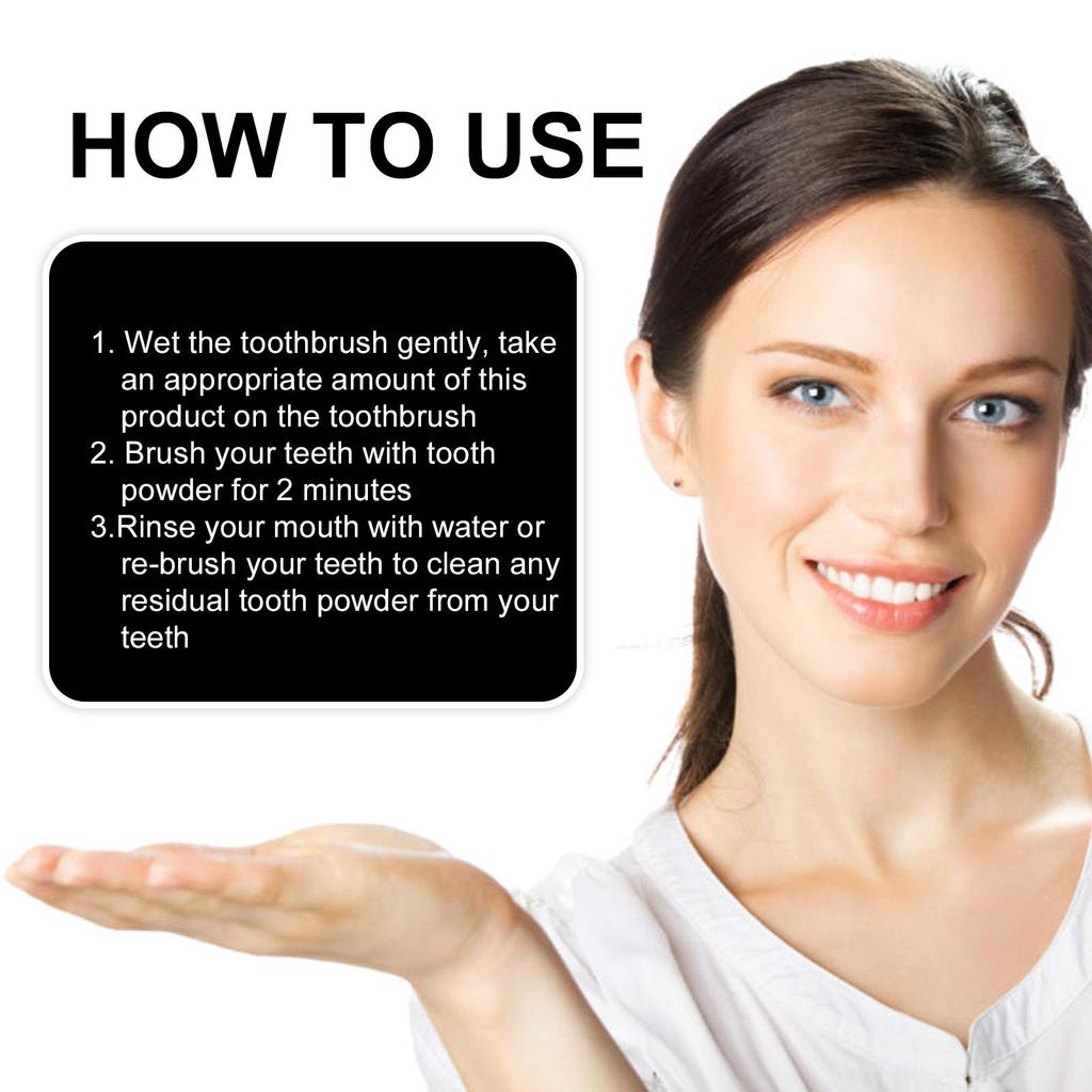 Charcoal Whitening Teeth Powder Cleaning Dental Calculus Stains Improve Tooth Yellow Remove Bad Breath Bright White Toothpaste