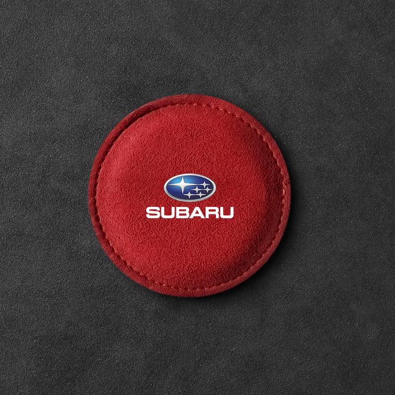 Podkładka do uchwytu na kubek samochodowy Skórzana nakładka na slot Antypoślizgowa podstawka Mata Emblemat Dla Subaru STI BRZ Impreza Forester Legacy Outback Levorg Tribeca