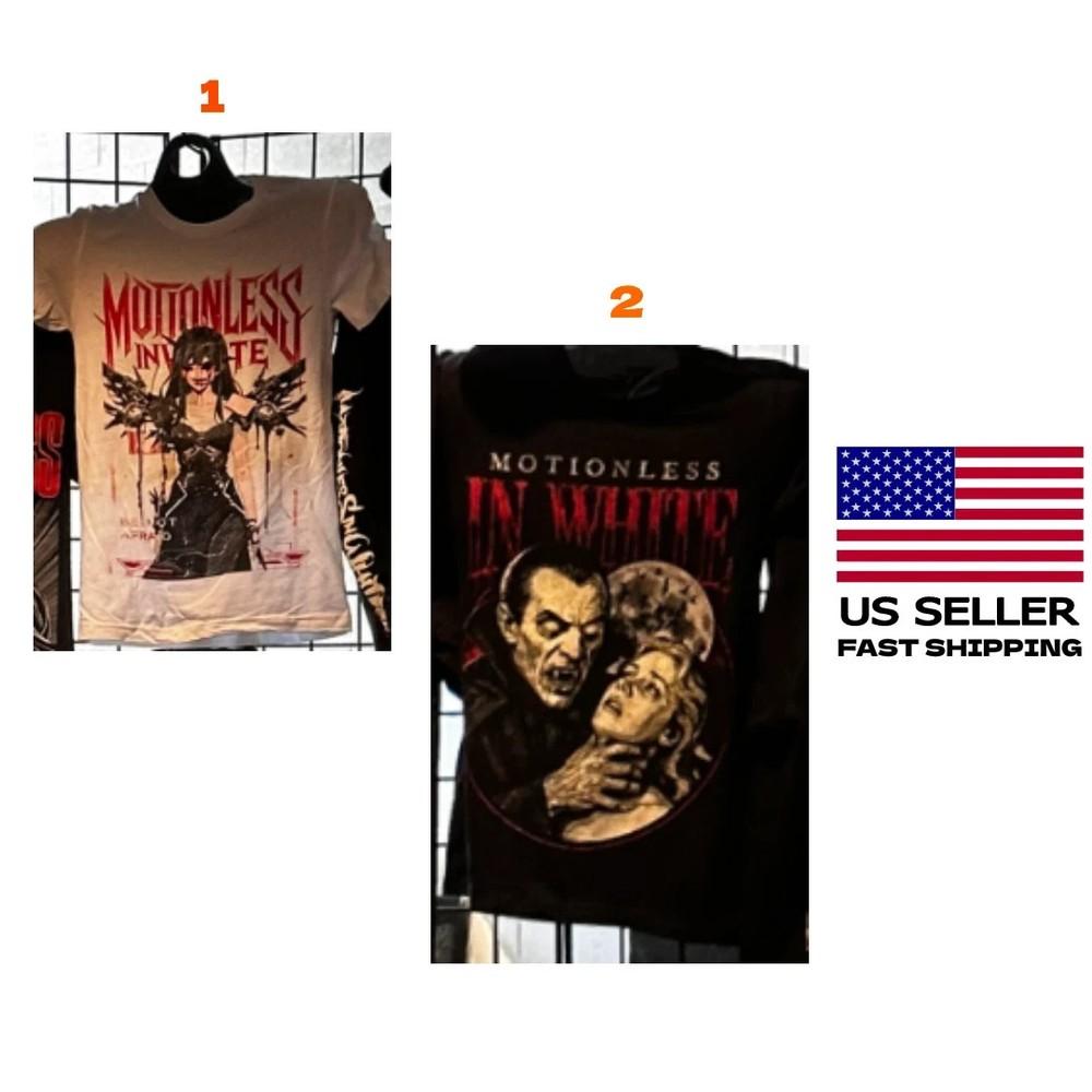 New Collection Motionless In White 2025 US Tour T-Shirt All Size, Fastship Unisex T-Shirt Graphic Tee S