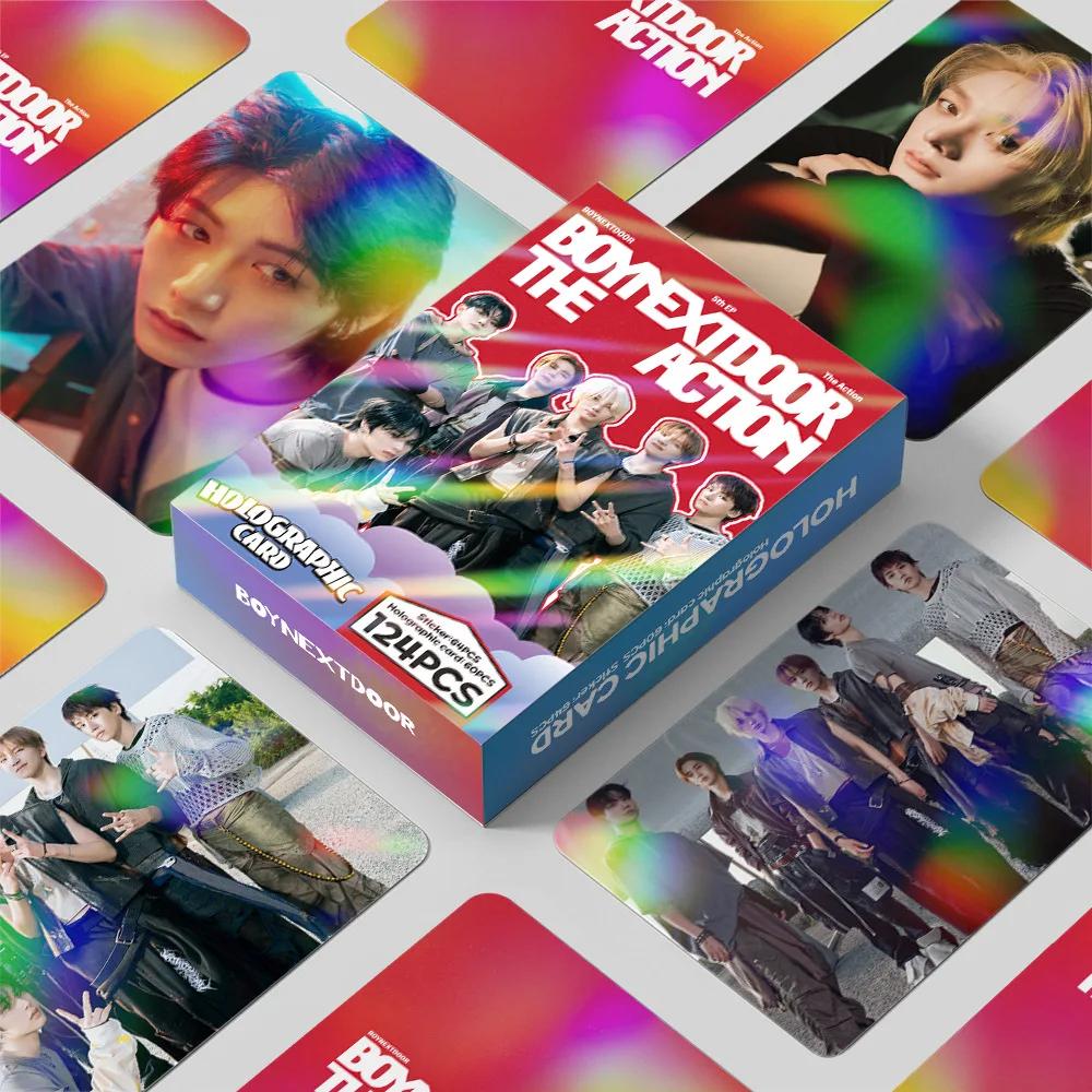 92/124ks/sada Kpop Idol BOYNEXTDOOR Nové album HD Tištěné Laserové Lomo Karty SUNGHO WOONHAK LEEHAN Pocards Nálepka Dárky pro fanoušky @