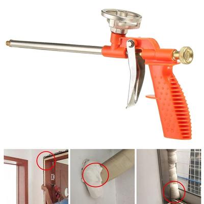 Edelstahl-Sprühschaumpistole, Fenstertür-Dichtungsschaumpistole, Hochdruck-Autodichtmittelabgabe, isolierender Applikator, Werkzeugverwendung