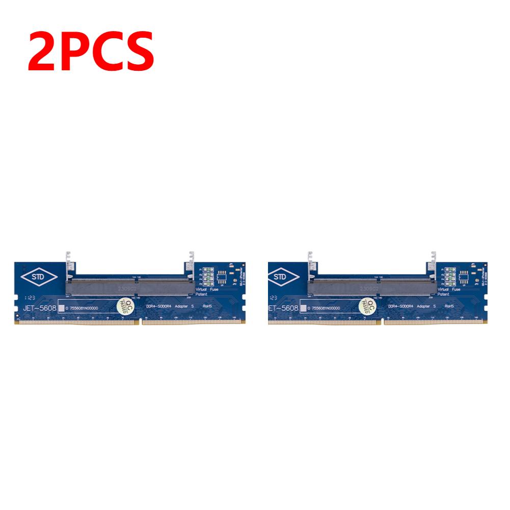 1-5 adet DDR3 DDR4 Dizüstü Bilgisayar Masaüstü Bilgisayar Bellek Adaptör Kartı SO-DIMM'den PC DIMM Kart Konektörüne Kart Bellek Çubuğu RAM Konektör Adaptörü
