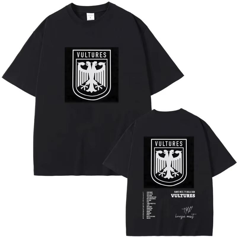 2026 Summer Rapper Kanye West Vultures New Music Album Graphic T Shirts Hip Hop Fashion Tshirt Suitable For Both Men And Women