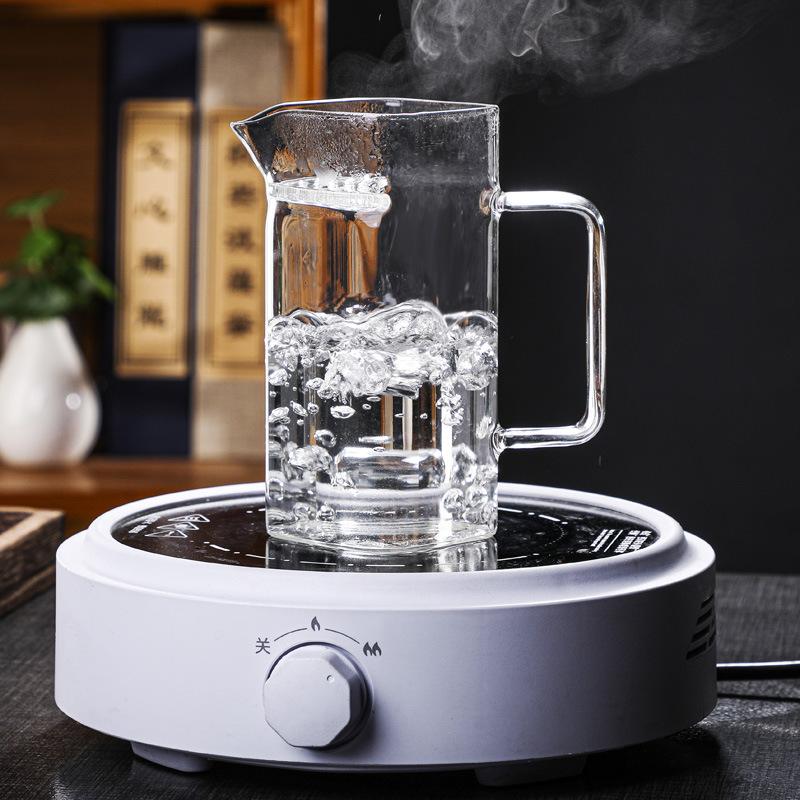 Thickened glass fair cup green tea brewer teapot heat-resistant square crescent moon filter tea leak integrated tea separator