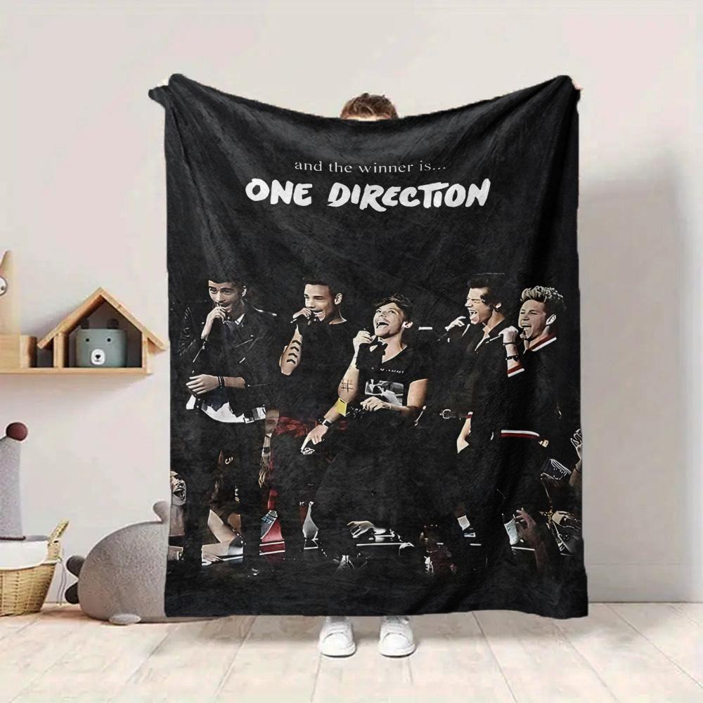 1pc ONE DIRECTION Blanket Lightweight Flannel Blanket Throw Blanket For Sofa, Bed, Travel, Camping, Livingroom, Office, Couch