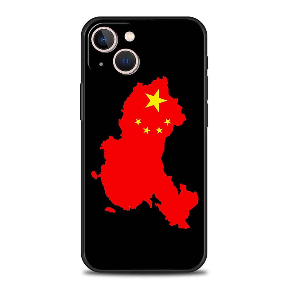 Chinese National Flag Phone Case for iPhone 16 15 14 13 12 Pro Max 11 Pro Max 7 8 Plus XS XR Shockproof Soft Shell Capas