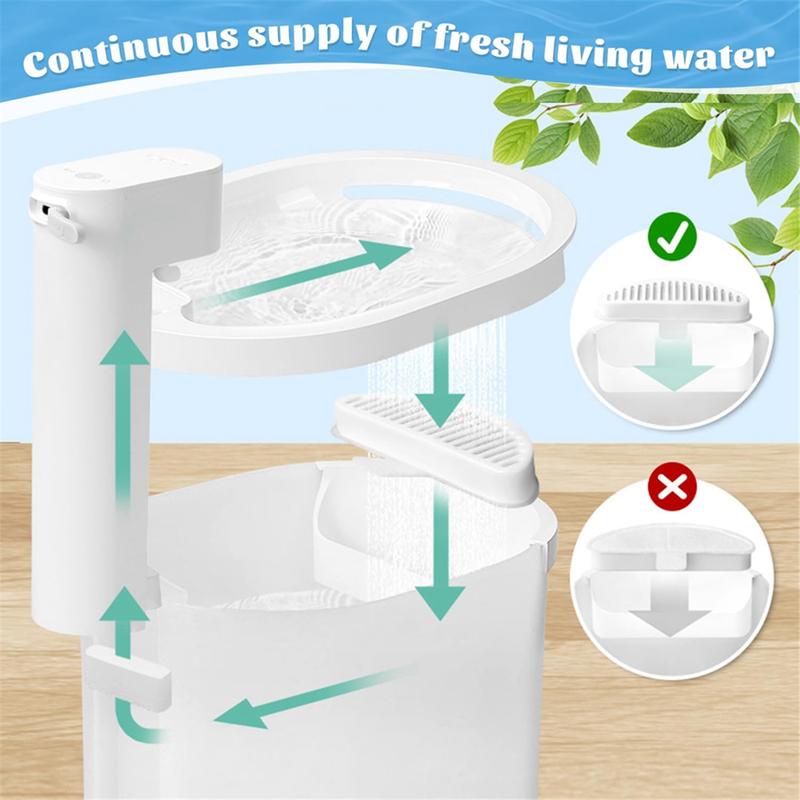

6 шт. Фильтры для фонтанчика с водой для кошек Uahpet Water Fountain 67 унций/2 л Фонтанчик для воды для кошек Сменный фильтр для фонтанчика