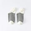 Striped Shallow-mouthed Boat Socks ~ Simple Color-blocking, No-heel, Women's Summer Thin Breathable Pure Cotton Short Socks