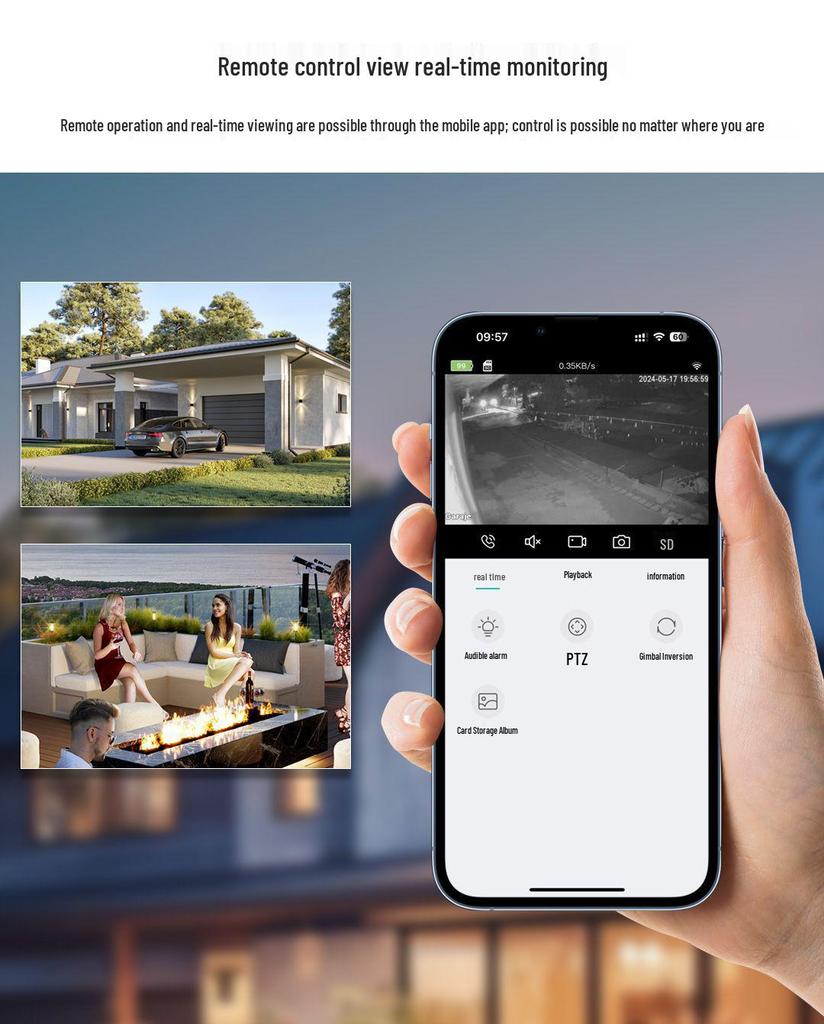 ICSEE Solar-Powered Remote Home Camera with Ultra-Long Standby and No Plug Required