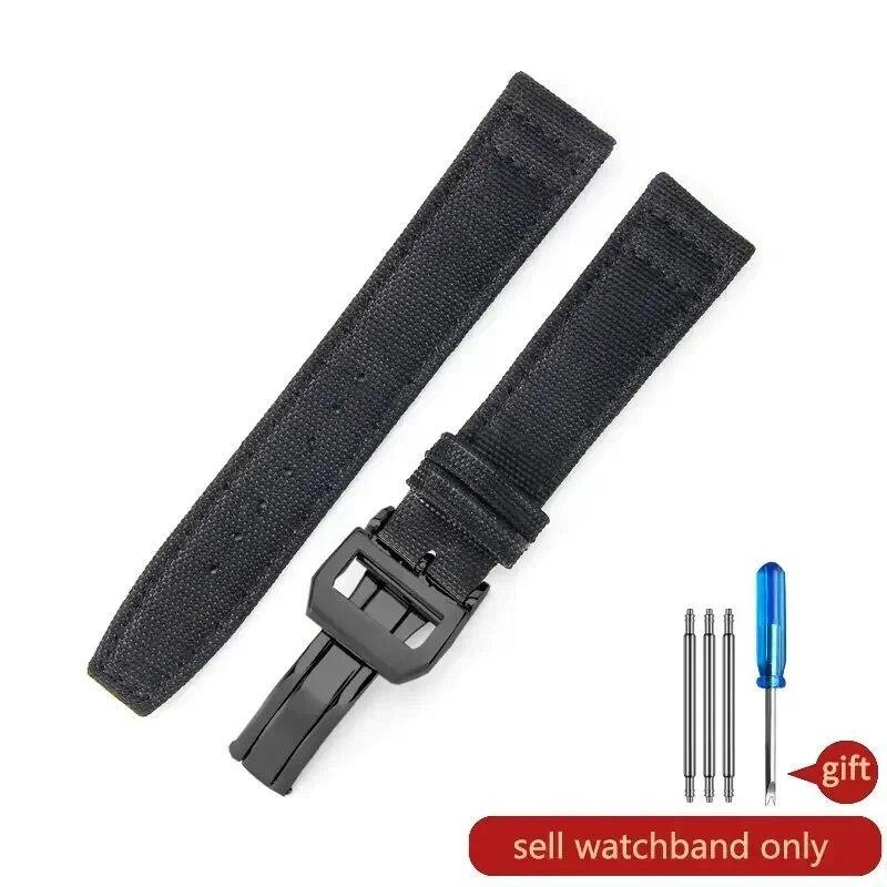 Captain Blue Citizen High Density Knitting Wrist for IWC Pilot Portugal Portofino Nylon Canvas Men 20mm 21mm 22mm Watch Strap