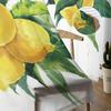 Lemon Watercolor Leaves Sheer Curtains Window Tulle Curtains For Living Room Bedroom For Kitchen Veiling Curtains Decoration