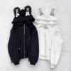 Girls Cartoon Bunny Lace Trim Long Sleeve Jacket Princess Spring Autumn Outerwear for Big Kids