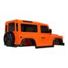 RC Car Body Shell with Connecting Rod 144mm Wheel Base RC Car Shell Spare Parts for 1 16 1 24 Climbing Car Orange