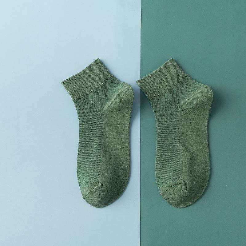 

Жіночі весняно-літні бавовняні шкарпетки з тонкою сіткою в японському стилі - зручні одноколірні шкарпетки посередині One Size