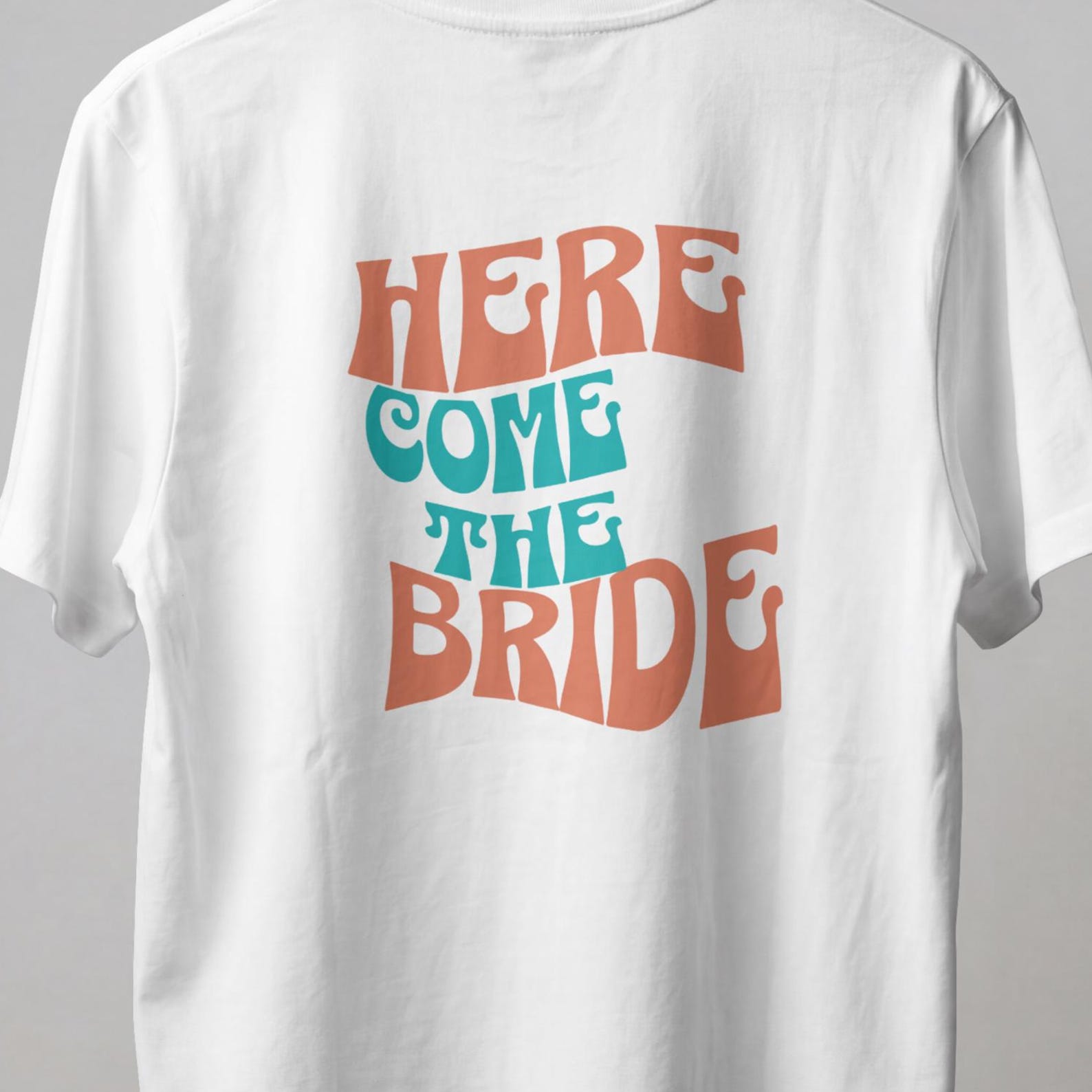 Here Come The Bride Shirt, Groovy Bride T-Shirt Retro, Bridal Shower Tee, JGA Bride Shirt, Bachelorette Party Merch, Future Mrs Outfit XL