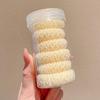 6pcs Items Stylish Hair Accessories Thickened Flexible Ponytail Rings No Snag Design Various Shades