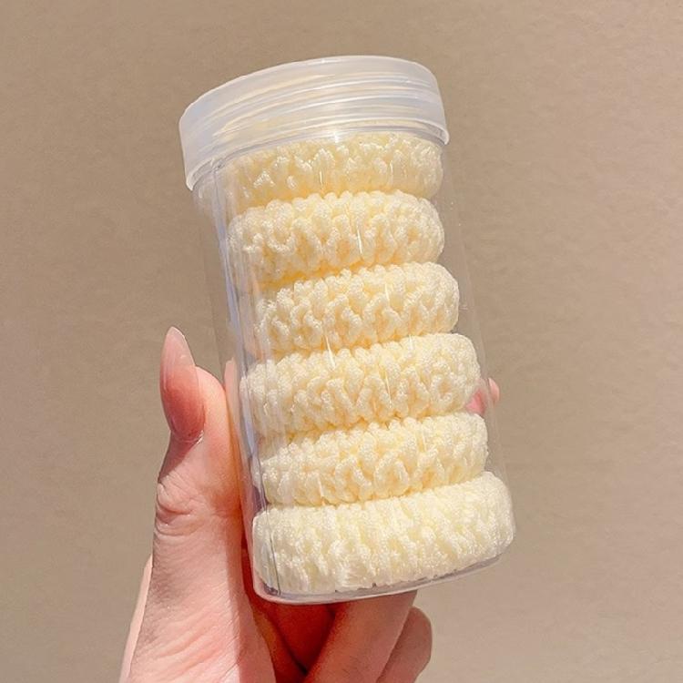6pcs Items Stylish Hair Accessories Thickened Flexible Ponytail Rings No Snag Design Various Shades