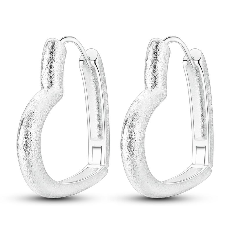 New 925 Silver Earrings Simple Bow Strawberry Butterfly Hoop Stud Earrings for Wedding Party Women Jewelry Girls
