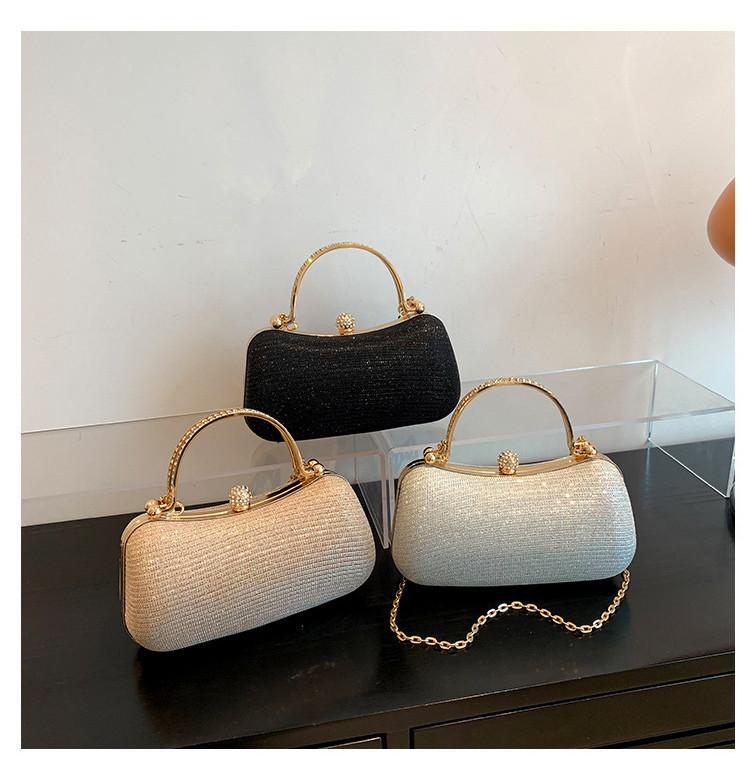 Autumn New Style Evening Party Clutch Gentle Ladylike High-end Light Luxury Niche Evening Dress Bag Single Shoulder Bag Women