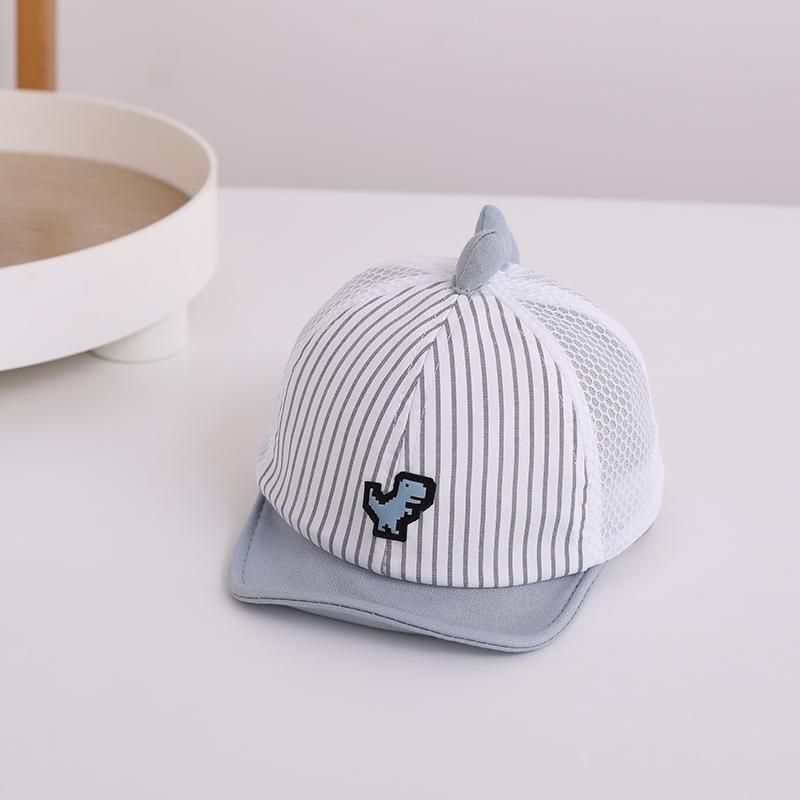 Cappellino da Baseball per Bambino Dinosauro Cartone Animato Estate Rete Traspirante Bordo Morbido Cappello da Sole per Neonato Ragazzo Cappellini con Visiera a Strisce Carini Cappellino