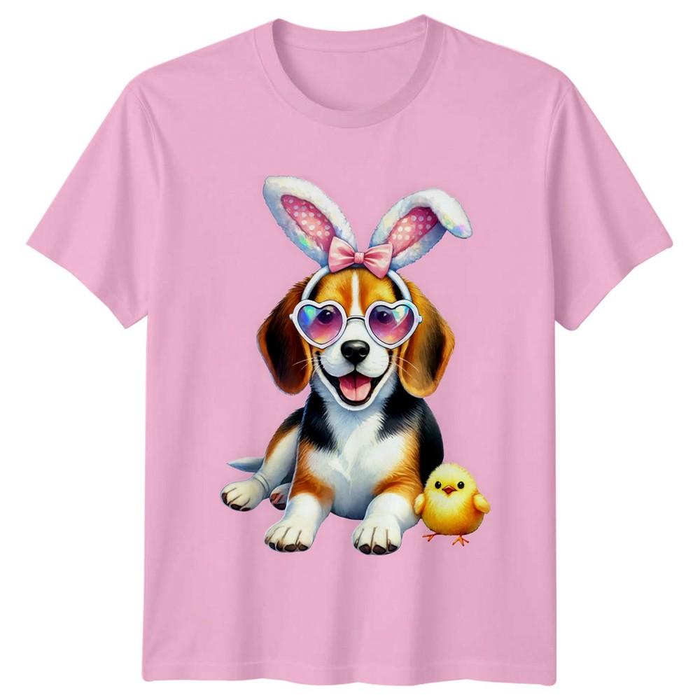 Beagle Puppy Wearing Bunny Ears And Unisexs TShirt Beagle Dog Easter Animal